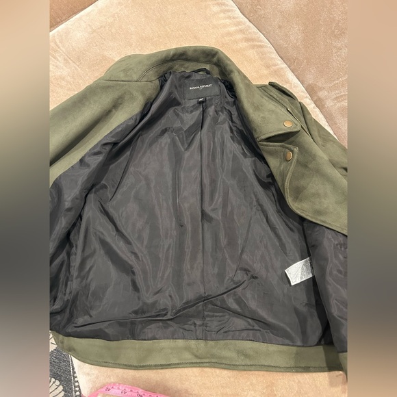 Dark Green Vegan Suede Jacket XS - Picture 10 of 15